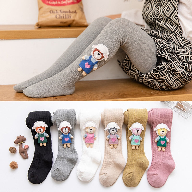 Strumpfhosen für Mädchen: Stil und Komfort mit Cartoon-Puppenmotiven
